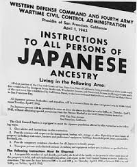 A poster announcing relocation of Japanese Americans under Executive Order 9066.