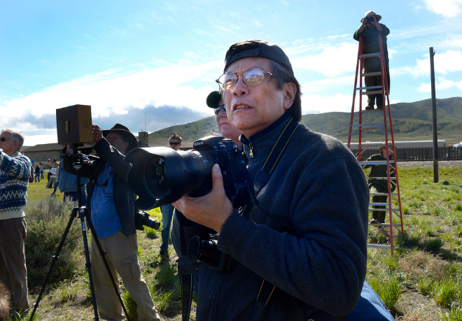 Photographer Corky Lee. (Photo Credit: Scott Sommerdorf / The Salt Lake Tribune)