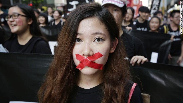 An Occupy Central protester.