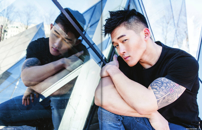 Justin Kim, the first Asian American male model on America's Next Top Model. (Photo credit: Matthew Vita)