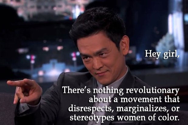 From #FeministJohnCho. (Photo Credit: Twitter / 18MillionRising)