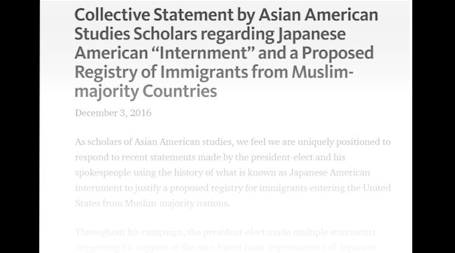 Collective statement aas muslim registry Reappropriate