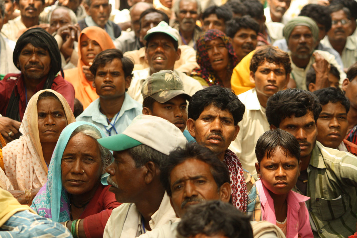 Dalit gather together in India to discuss land rights. (Photo credit: Flickr / Action Aid India)