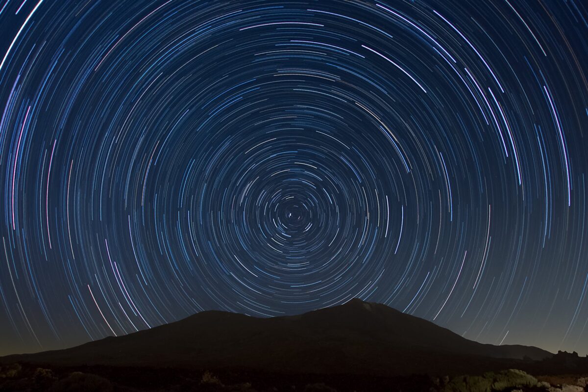 time lapse photography of stars