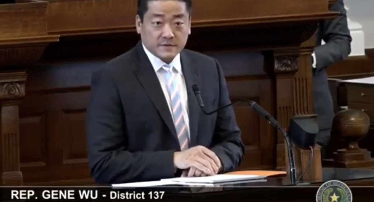 Texas State Representative Gene Wu speaks on the State House floor on May 15, 2023.