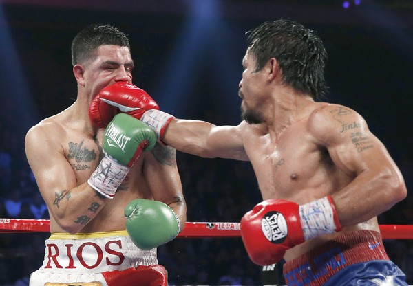 This image is the story of the night, and not how Brandon Rios wants to be immortalized.