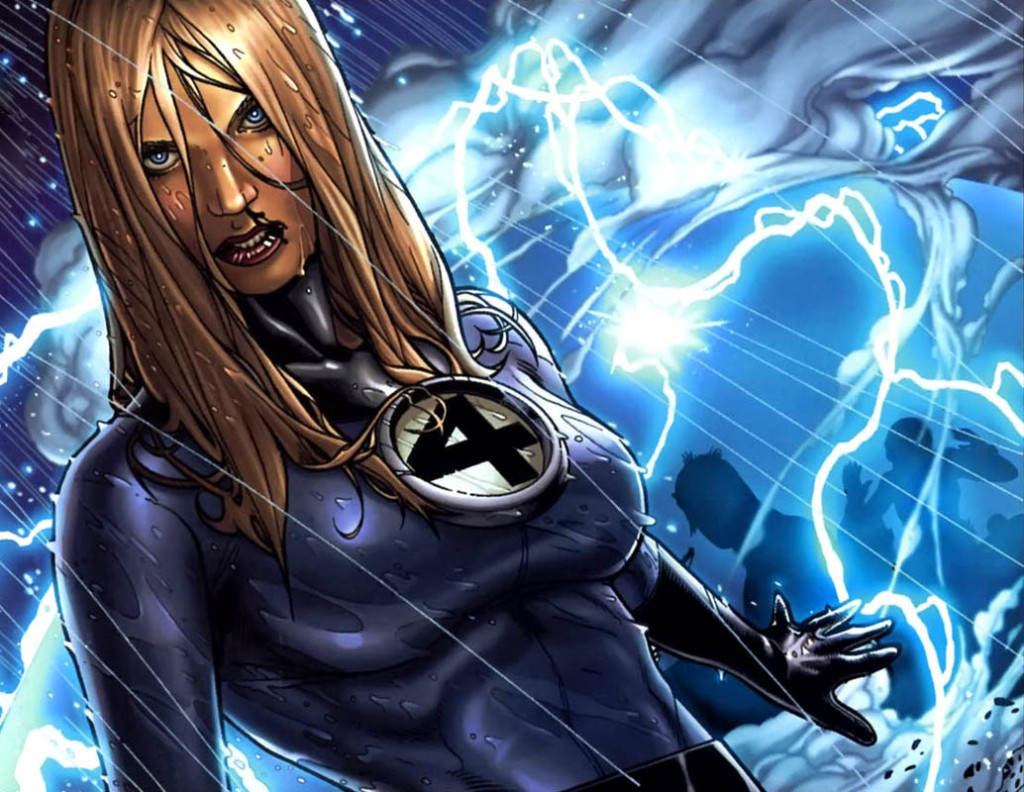 Sue Storm, as she appears in the comics.
