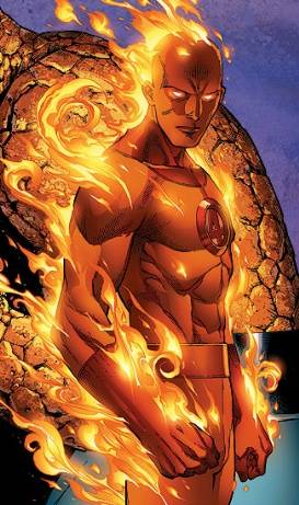 Johnny Storm as The Human Torch.
