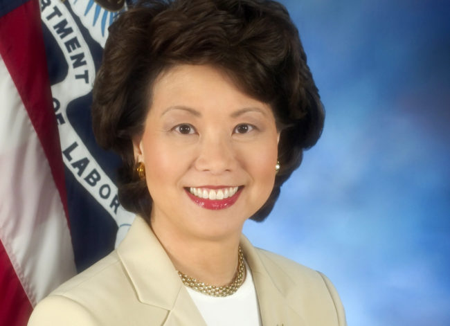 Former Secretary of Labor Elaine Chao.