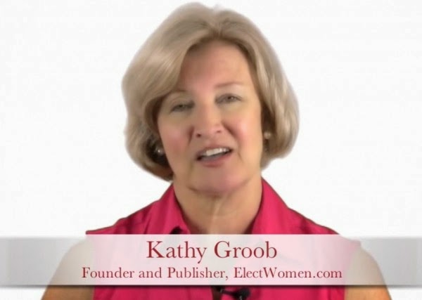 This is Kathy Groob, founder of ElectWomen and author of "Pink Politics".