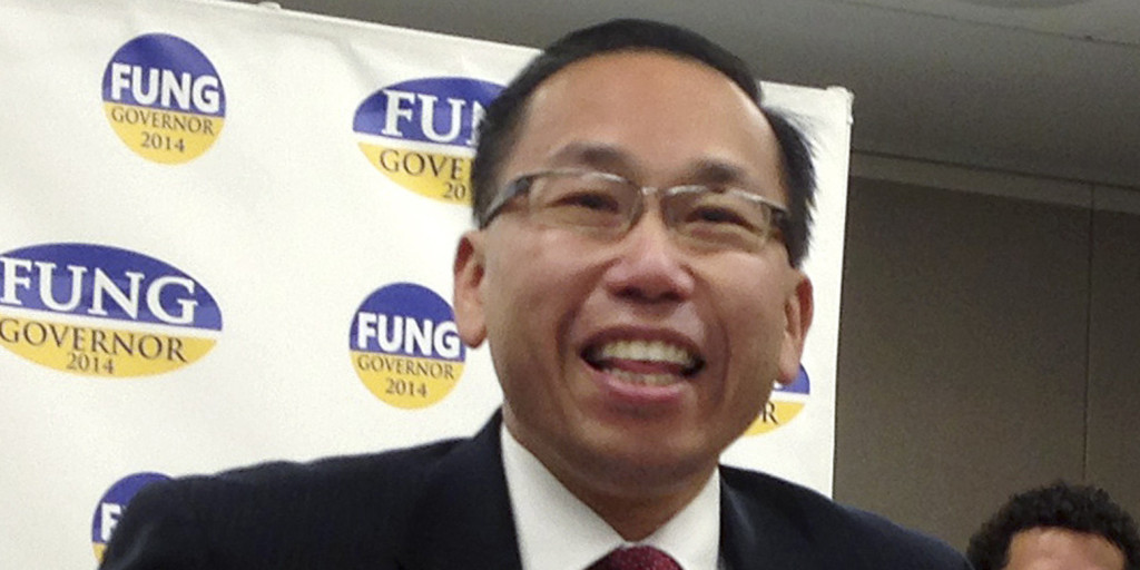 Allan Fung, Rhode Island's first Asian American mayor, announces his gubernatorial campaign in 2013. (Photo credit: AP Photo/Michelle R. Smith)