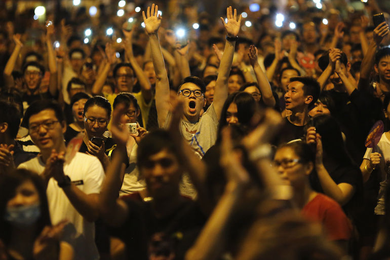 Occupy Central protesters have reportedly even drawn inspiration from Ferguson protests, with protesters reportedly raising their hands and chanting "hands up, don't shoot" in response to police tactics that are reminiscent of the police response in Ferguson.