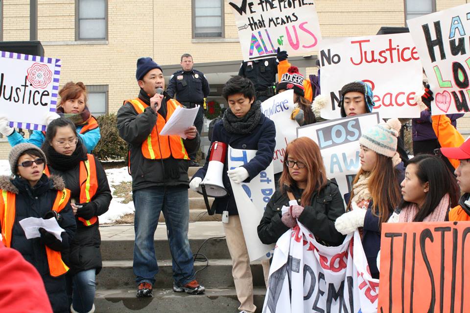 Residents of Wisconsin rally in support of Justice for Sao Vang and social justice for all Hmong Americans.