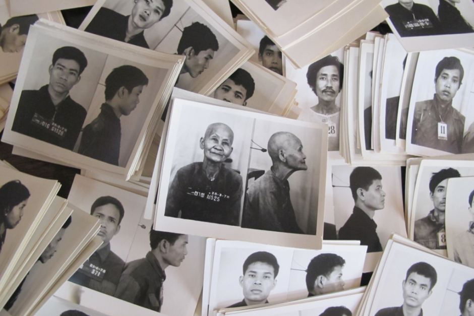 Photos of some of the 2 million victims of the Khmer Rouge. (Photo credit: Reuters/Claire Slatterly)