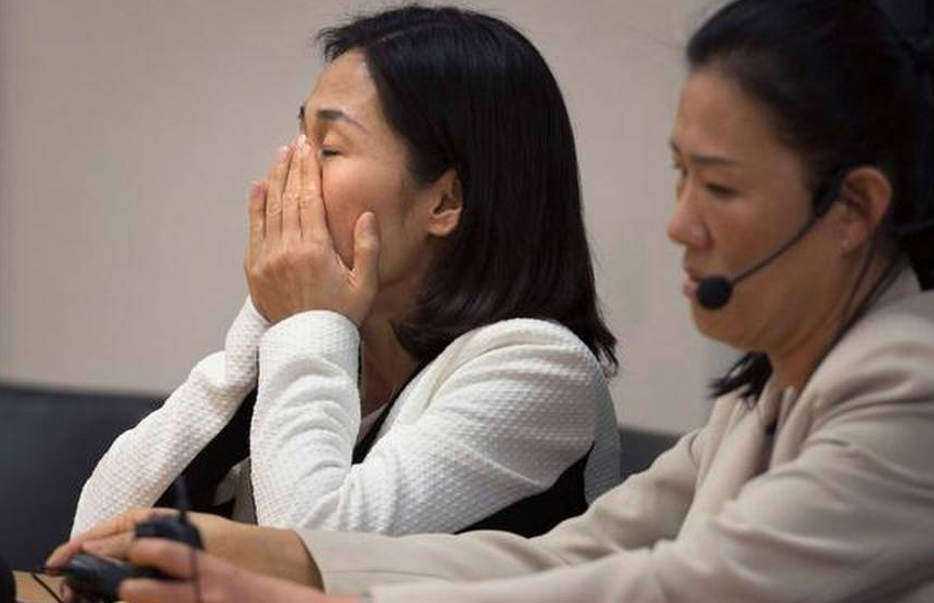 Nan-Hui Jo reacts to the guilty verdict in her trial last month. (Photo credit: Randy Pench / Sacramento Bee)