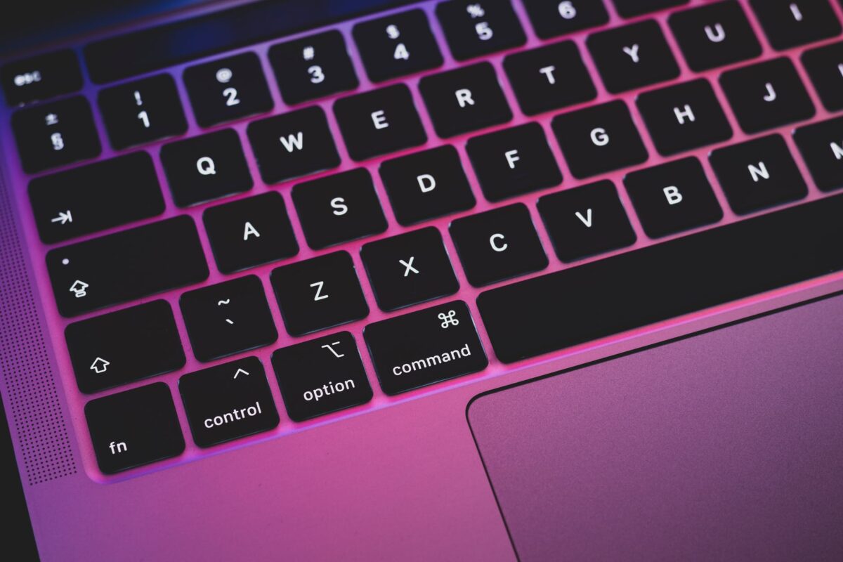 close up shot of a keyboard of a laptop