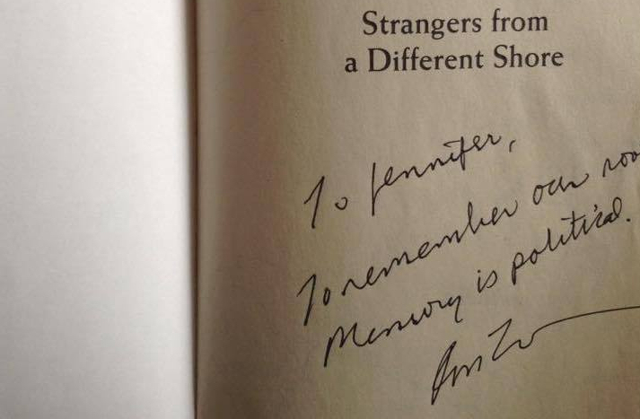 Later, I was blessed to be able to have Prof. Ron Takaki sign my copy of "Strangers", a few years before his passing. 