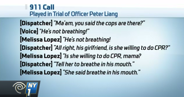 A transcript of the 911 call during the shooting of Akai Gurley. (Photo credit: NY1)