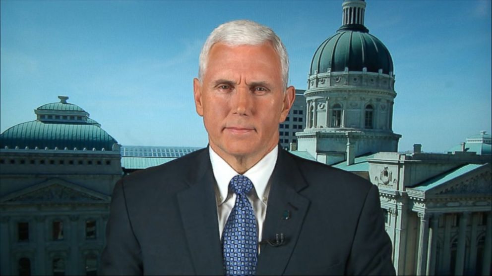 Indiana governor and Trump running-mate, Mike Pence. 