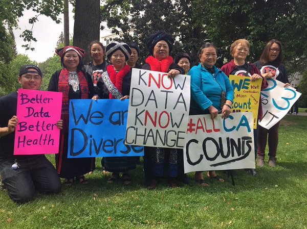 Attendees at a recent rally in support of AB1726, a data disaggregation scheduled to reach the CA Senate floor soon. (Photo Credit: @DiverseElders / Twitter )