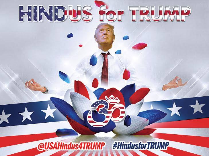 The official poster for Hindus for Trump. (Photo credit: Hindus for Trump Facebook page.)