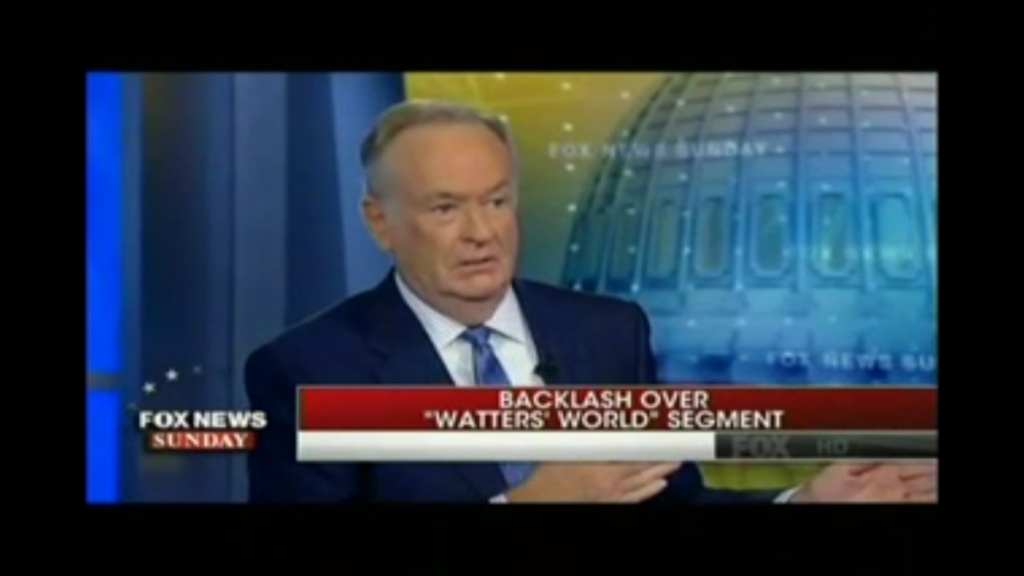 Bill O'Reilly defends a 'Watters' World' segment widely denounced as racist on the October 9, 2016 episode of Fox News Sunday. (Photo Credit: Fox News via video posted by Media Matters)